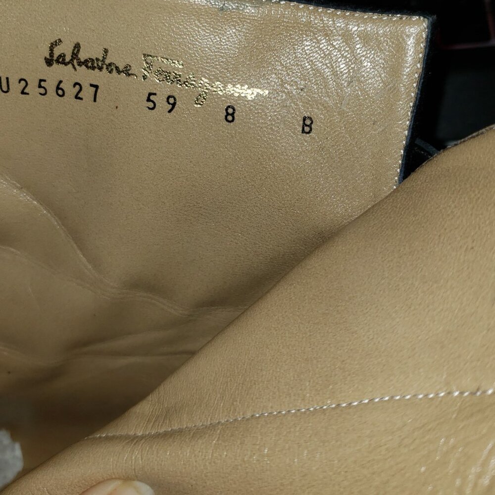 Sold On Ebay-Salvatore Ferragamo Black Cashmere calf leather ankle ANTONIA boots - Picture 16 of 16